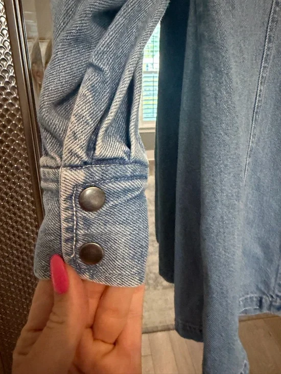 Sea New York Mara Denim Ruffle Dress - Picture 5 of 6